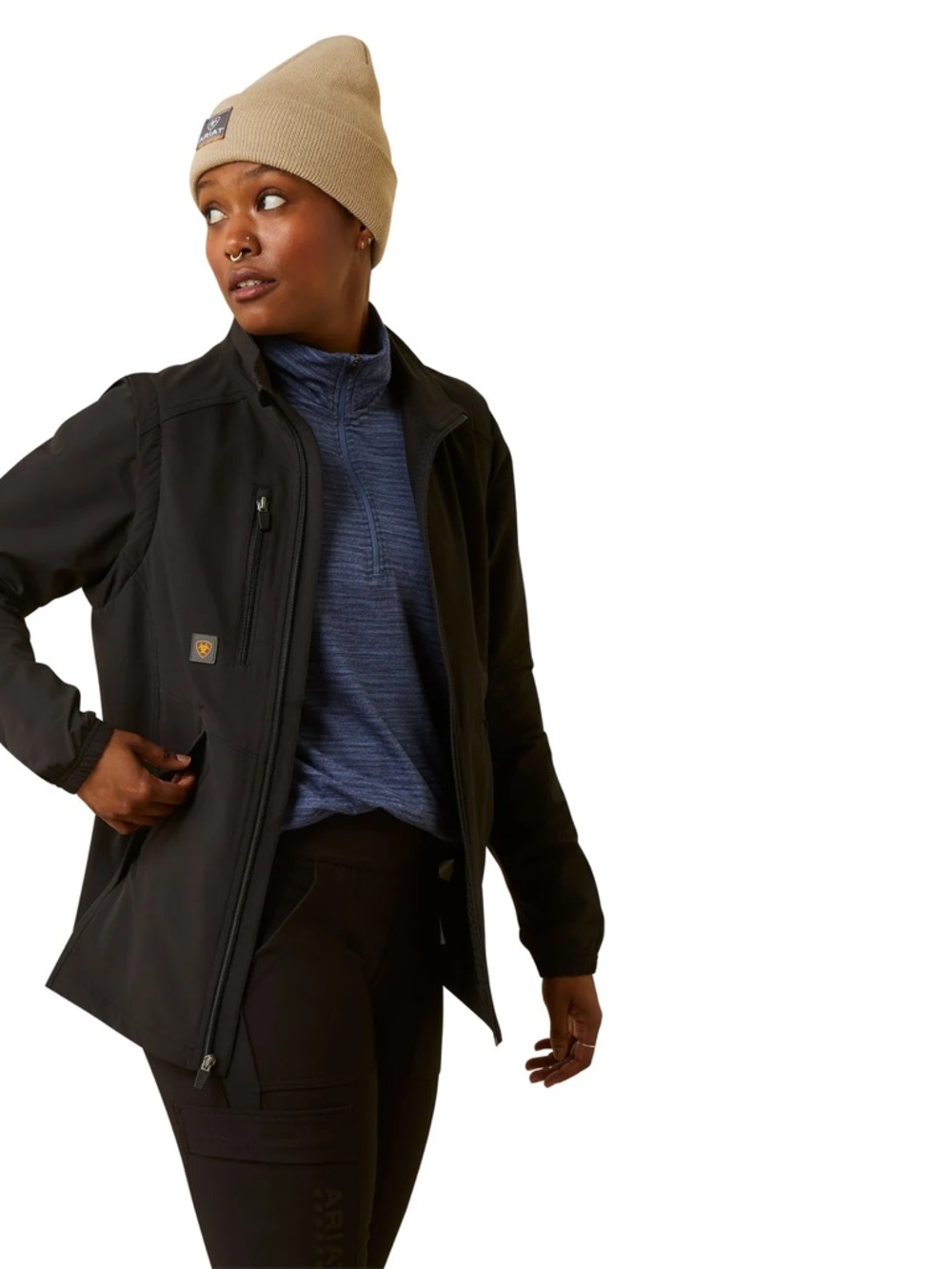 🆕Ariat  REBAR Weatherproof 
Convertible Black Jacket M - Picture 15 of 16